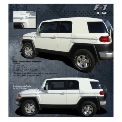 Kit gráfico negro brillante Toyota FJ Cruiser F-1 Foto 1 de 3