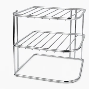 3 Tier Corner Plate Rack Kitchen Cupboard Organiser Tidy Storage Dish Stand - Picture 1 of 4