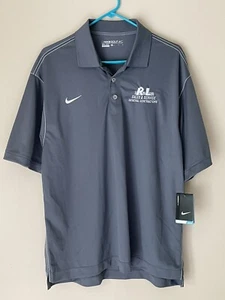 RL Sales & Service Nike 443119 Golf Polo Dri-Fit Sport Swoosh Flint Grey Nwt L - Picture 1 of 8