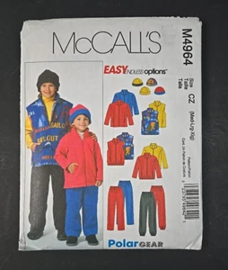 McCall's M4964 boys jacket vest pull-on pants size CZ med-lrg-Xlg FF uncut - Picture 1 of 4