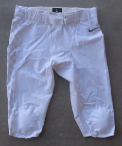 NIKE VAPOR UNTOUCHABLE PRO WHITE FOOTBALL PANTS ADULT SIZE LARGE W/KNEE PADS - Picture 1 of 3