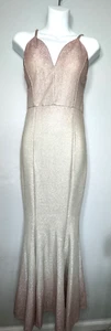 Bailey Blue Shimmery Ombre Silver Rose Mermaid Style Dress Size 3 - Picture 1 of 11