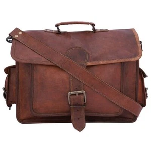 Braune Umhängetasche für Herren, Laptoptasche, Aktentasche, handgefertigt,... - Bild 1 von 4