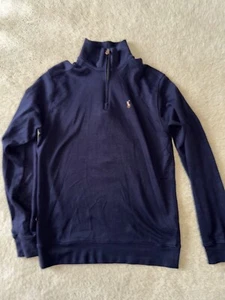 Polo Ralph Lauren Quarter Zip Boys XL 18/20 Navy Blue "NWOT" - Picture 1 of 4