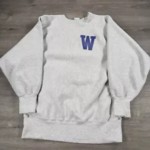 Vintage 90s Williams College Champion Reverse Weave Sweatshirt Gray Purple XL - Bild 1 von 9