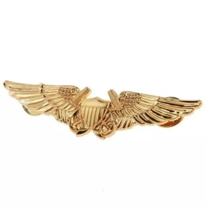 US USMC Aviation Officer Pilot Gold Wing Badge Pin Military Badge - Bild 1 von 2