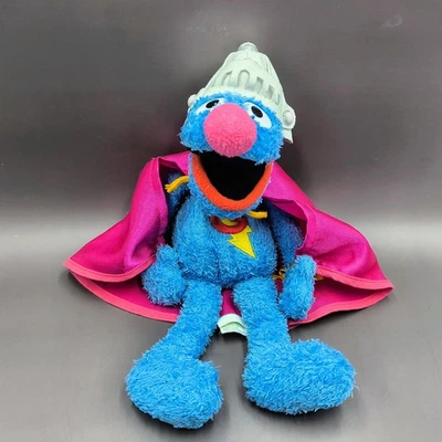 Super Hero Grover Plush Bean Bag Doll Sesame Street Place 12 inch - Image 1 of 4