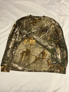 Walls Mossy Oak Camo Long Sleeve Hunting Shirt Unisex Kids Youth Size M Medium - Picture 1 of 5