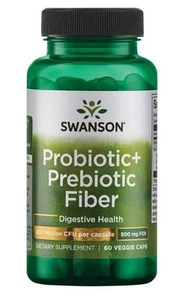 Swanson Probióticos + Fibra Prebiótica 60 Cápsulas - Imagen 1 de 1