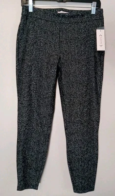 Pantalones elásticos nanette lepore para mujer negros grises plateados talla S Foto 1 de 4