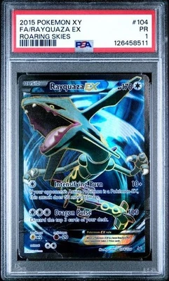 Pokemon Rayquaza EX XY Roaring Skies Full Art #104 PSA 1 Mint Low Pop Rare 20 - Image 1 of 4