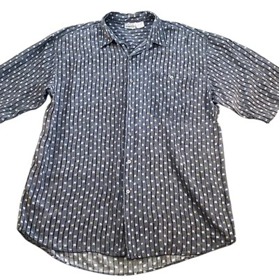 Basic Editions Retro Men’s Geo Print Rayon Short Sleeve Casual Shirt Size XXL - Image 1 of 4