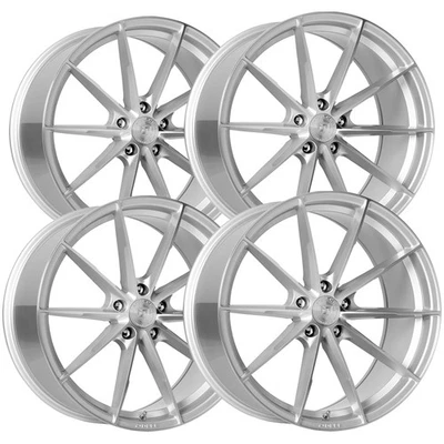 (Set of 4) Dolce Signature Veloce 18x8.5 5x112 +35mm Silver Wheels Rims 18" Inch - Image 1 of 4