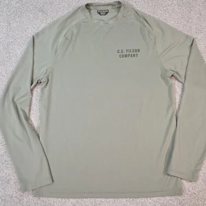 Filson Barrier Shirt Mens Medium Green Desert Sage Long Sleeve Fishing Stretch - Picture 1 of 11