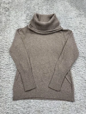 Suéter Banana Republic Mujer Mediano Marrón Lana Cachemira Hilo Italiano Cuello Alto Foto 1 de 4