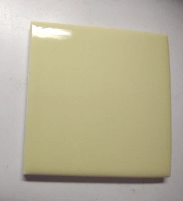 1 настенная плитка мозаика США 4-3/8 дюйма квадратный глянец бледный лимон желтый керамика 1950-е ретро - Изображение 1 из 4