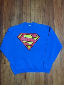 Sudadera Superman True Vintage Años 90 Para Hombres XL FOTL Cuello Redondo DC Comics Hecha en EE. UU. - Imagen 1 de 5