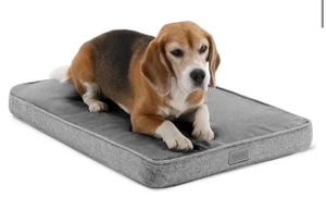 Diggs Snooz Memory Foam Orthopedic Dog Pet Bed for Crate or Home Light Grey, Med - Picture 1 of 7