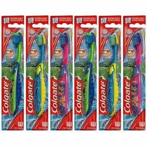 Colgate Smiles Extra Soft Childrens Toothbrush With Tongue Cleaner (6 Pack) - Picture 1 of 9