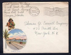 USA Military WW2 1943 Soldier's Mail Cover. MacDill Field Florida, Bomber Sqn - Picture 1 of 2