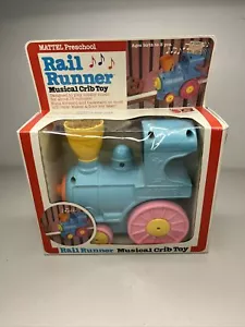Vintage Mattel Preschool Rail Runner Musical Crib Toy Train 1979 - Picture 1 of 8