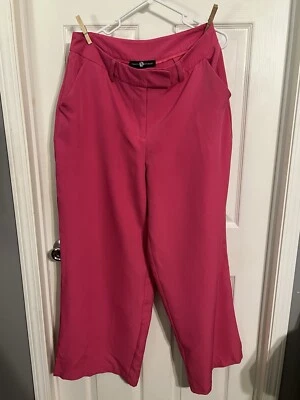 Pantalones Ashley Stewart Rosa Sarga Pierna Ancha Nuevos con Etiquetas Para Mujer Talla 14 Ligeros Foto 1 de 4