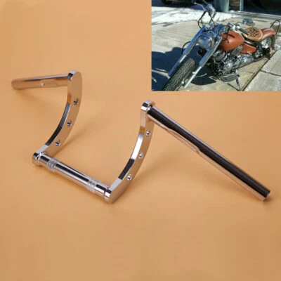 Manillar de motocicleta cromado de 1"" barra en Z barras de arrastre para Suzuki Chopper Bobber Honda Foto 1 de 4
