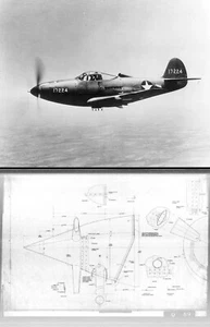 Bell P-39 Airacobra Blueprint Plans original era archive WW2 9000 drawings - Picture 1 of 17