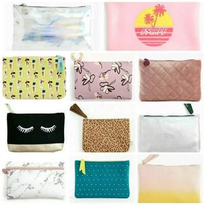Lote de 11 Bolsas de Maquillaje Ipsy Cremallera Viaje Bolso sin asas Leopardo Mármol Metálico Nuevo  - Imagen 1 de 12