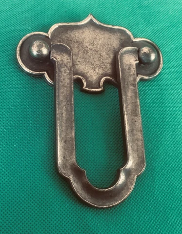 Brass MidCentury Modern Stirrup Handle Drop Ring Bail drawer pull 3”centers Cover