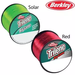 BERKLEY TRILENE BIG GAME MONO SEA BEACH FISHING LINE SOLAR GREEN OR RED - Picture 1 of 1