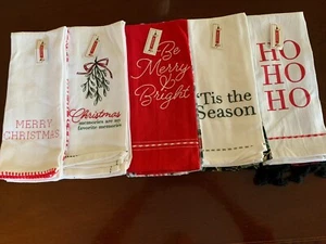 Christmas Holiday Dish Towels, Set of Two, 25"x15", 100% Cotton, NWT - Picture 1 of 6