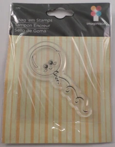 Imaginisce Smile Face Birthday Party Balloon Clear Cling Rubber Stamp - Picture 1 of 1