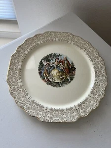 Dorlexa China W.S. George Canary Tone Colonial Dinner Plate 22K Gold - Picture 1 of 6