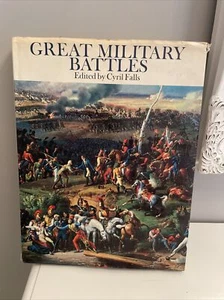 Great Military Battles Large Hardback Book Vintage War Illustrated Cyril Falls - Foto 1 di 16