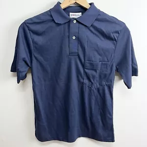 NUEVO Polo de Bolsillo Azul Hanes Años 80 Puntada Única Adulto S - Imagen 1 de 8