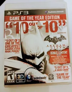 BATMAN ARKHAM CITY GAME OF THE YEAR EDITION PS3 PlayStation 3 - Complete CIB - Picture 1 of 3