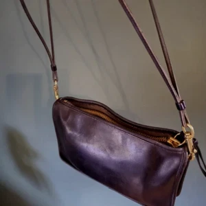 Bolso de mano vintage Coach Bonnie Cashin NYC AÑOS 70 negro doble correa muñeca NYC DE COLECCIÓN - Imagen 1 de 16