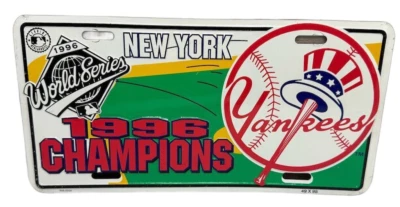 New York Yankees 1996 World Series Champions License Plate WinCraft MLB - Image 1 of 4