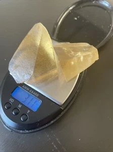 2 Golden yellow Dogtooth Calcite Specimen Crystals, Montana, Reiki 3.11 Oz - Picture 1 of 8