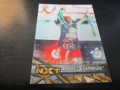 BAYLEY & carmella (WWE) 2017  topps divas NXT CARD #nxt-11 mint condition - Image 1 of 2