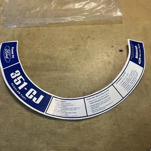 1972 Mustang NEW 351-CJ Air Cleaner Top Decal - Picture 1 of 6
