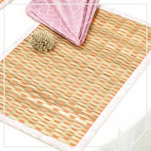 Spring Fall Holiday Table Beige Natural Bamboo Cane Placemats & Napkins Set of 6 - Picture 1 of 6
