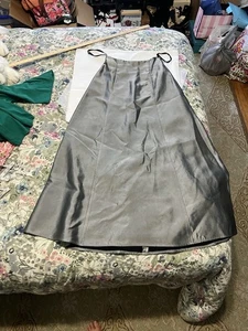 Vintage JS Collections Women's Y2K Silver Gray Maxi Skirt Lined Size 4 - Picture 1 of 9