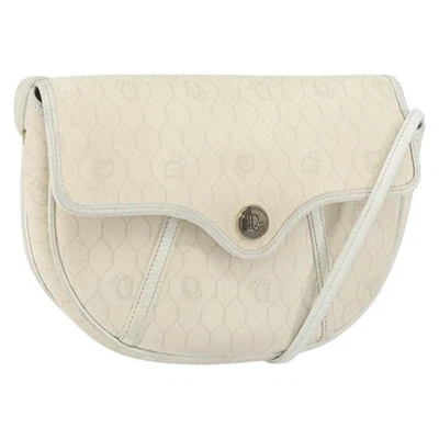 Bolsa de ombro Christian Dior favo de mel corrente PVC ouro branco autêntica 147788 - Imagem 1 de 4