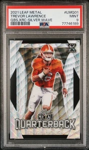 Leaf Metal QB 2021 Silver Wave Prizm Trevor Lawrence RC Rookie #/75 PSA 9 como nuevo - Imagen 1 de 2
