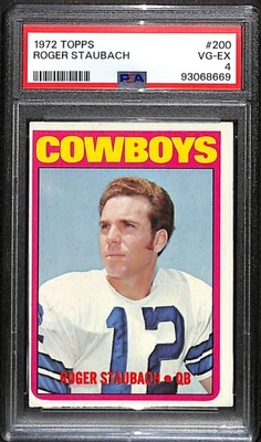 1972 Topps #200 Roger Staubach HOF RC PSA 4 VGEX C95402 - Image 1 of 3