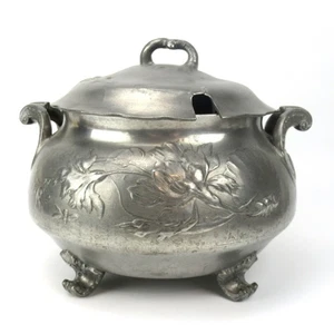 Kayserzinn Terrine 4125 Jugendstil Hugo Leven Entwurf ca. 1900 Antique Tureen - Picture 1 of 7
