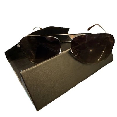 Tumi STU008 0531 Sunglasses Men's Black/Brown Gradient Lenses Pilot Shape 59mm - Изображение 1 из 4