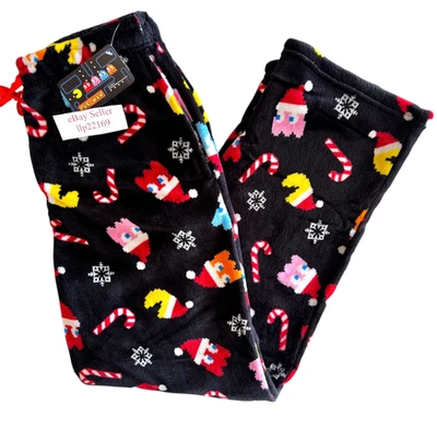 PAC MAN & GHOSTS Navidad Papá Noel Sombreros PANTALONES PIJAMA SALÓN FELPA POLAR Para Hombres S-XL Foto 1 de 4